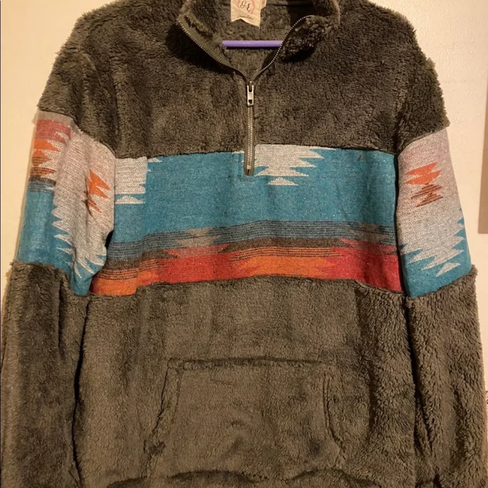 Boutique Sherpa half zip